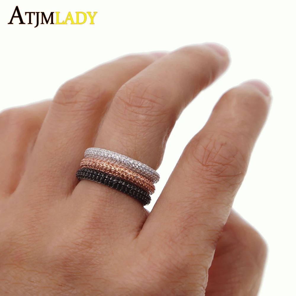 2021 Новое поступление 925 пробы серебро полный CZ кольцо вечности кольца для милых