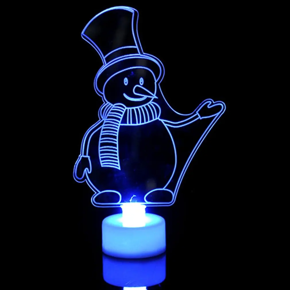 

Glowing Colorful Acrylic Small Christmas Tree Decoration Led Decorative Light Party Supplies Christmas Night Light Multicolor