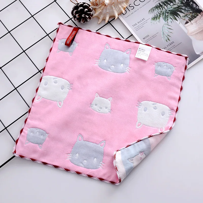 

Baby Bibs & Burp Cloths Printed Cotton Cartoon Handkerchief Hook Colorful Kids Cloth Newborn Baby Face Towel Square