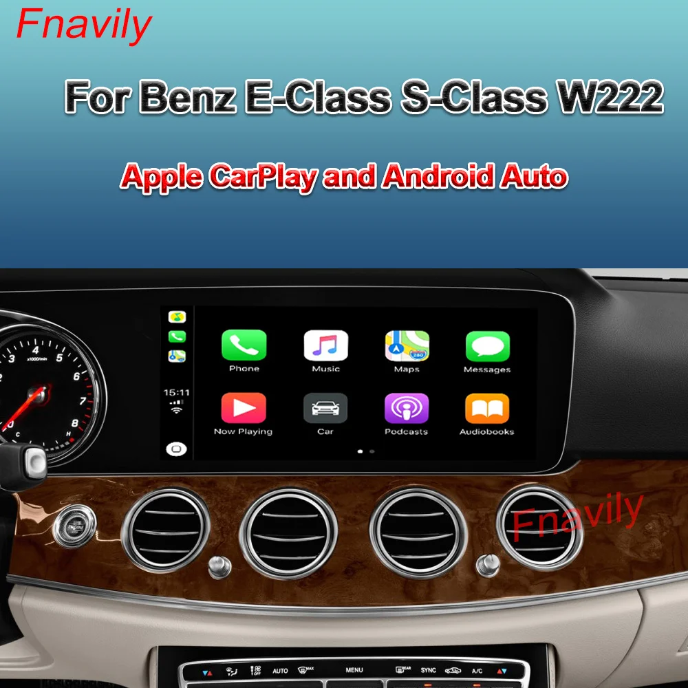 

Fnavily OEM Retrofit Wireless CarPlay For Mercedes Benz S-Class W222 E-Class W213 Apple CarPlay And Android Auto Retrofit Kit