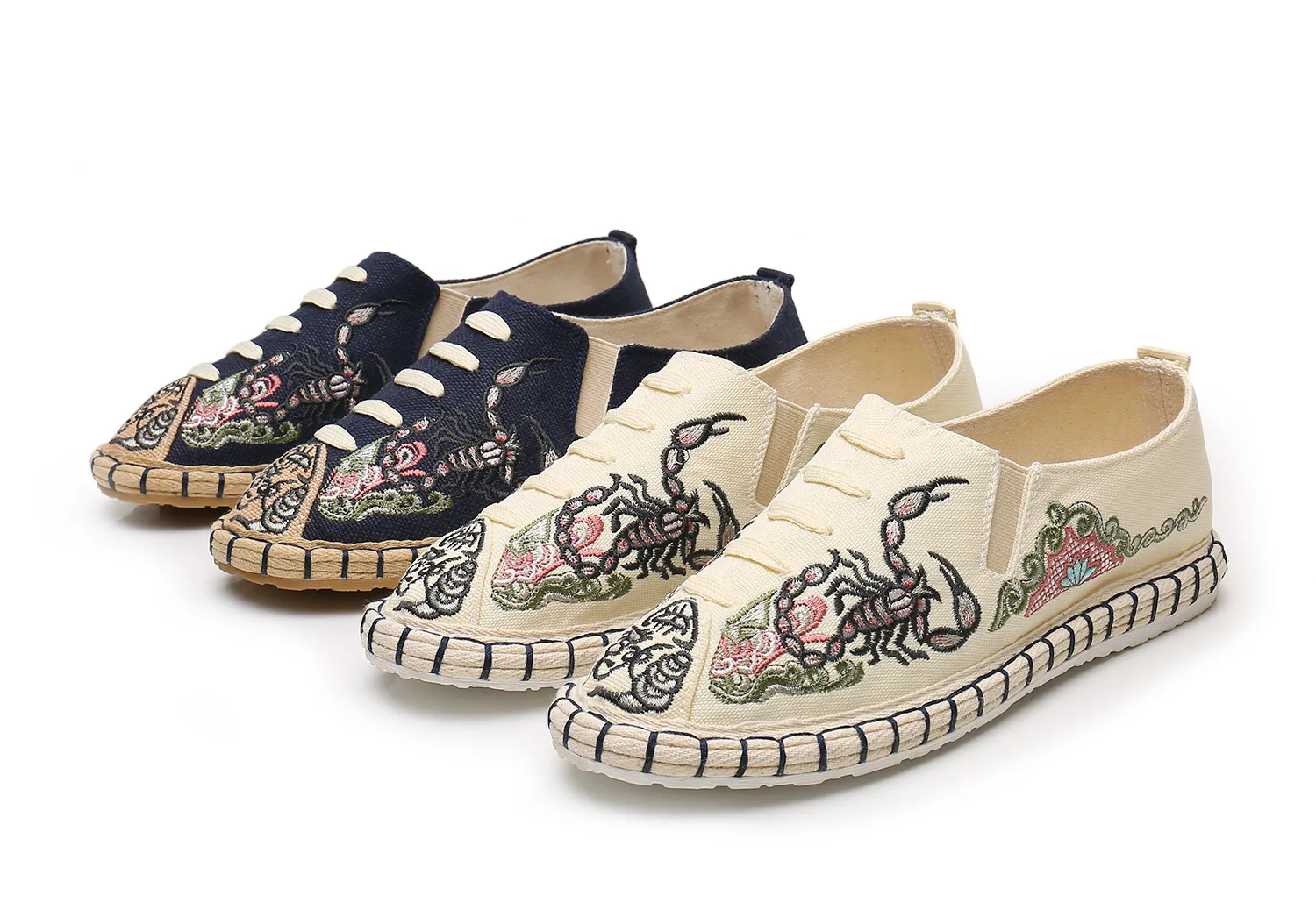 

sandalias-sandalias-Chinese men embroidery cotton embroidered cloth shoes ethical wind man old Beijing cloth shoes