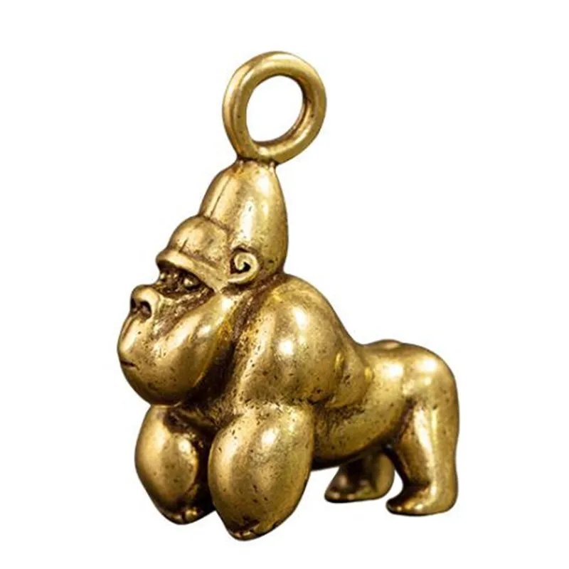 

3D Orangutan Casting Animal Figurine Retro Style Metal Sculpture Home Office Room Desktop Decoration Collect Ornaments Gifts