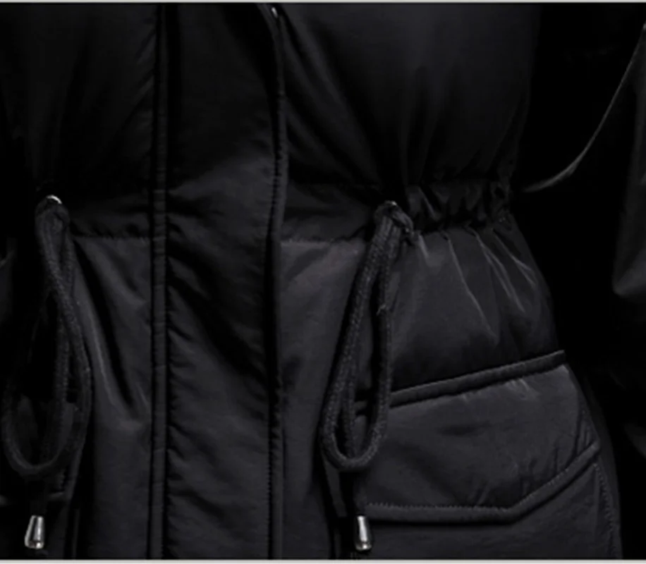 

Zaraing New Winter Warm 90% White Duck Down Parka Women Large Natural Fur Collar Hooded Short Jacket Coat Loose Outwear