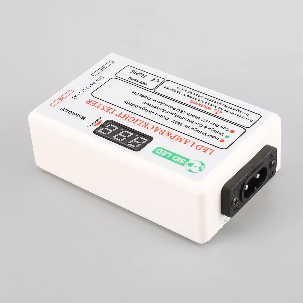 GJ2B Voltage LED LCD TV Screen Backlight Zener Diode Tester Meter Lamp Strip Bead Light Board Test Tool Output 0~260V US Plug |