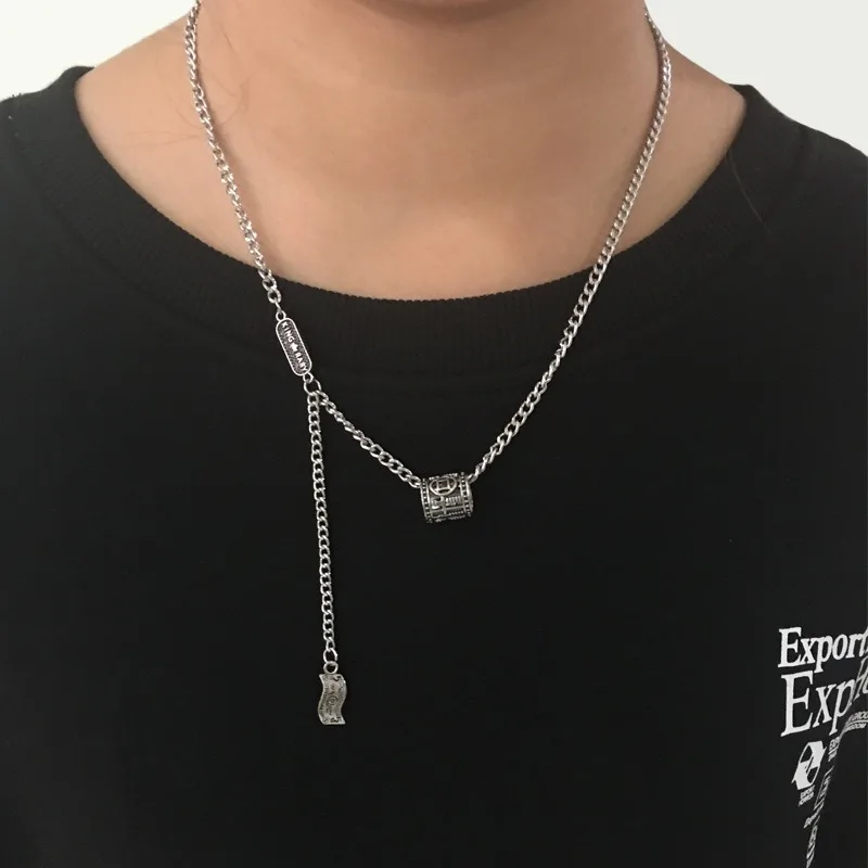 1 шт. Простое Ожерелье для монет с холодным ветром мужчин и женщин той же