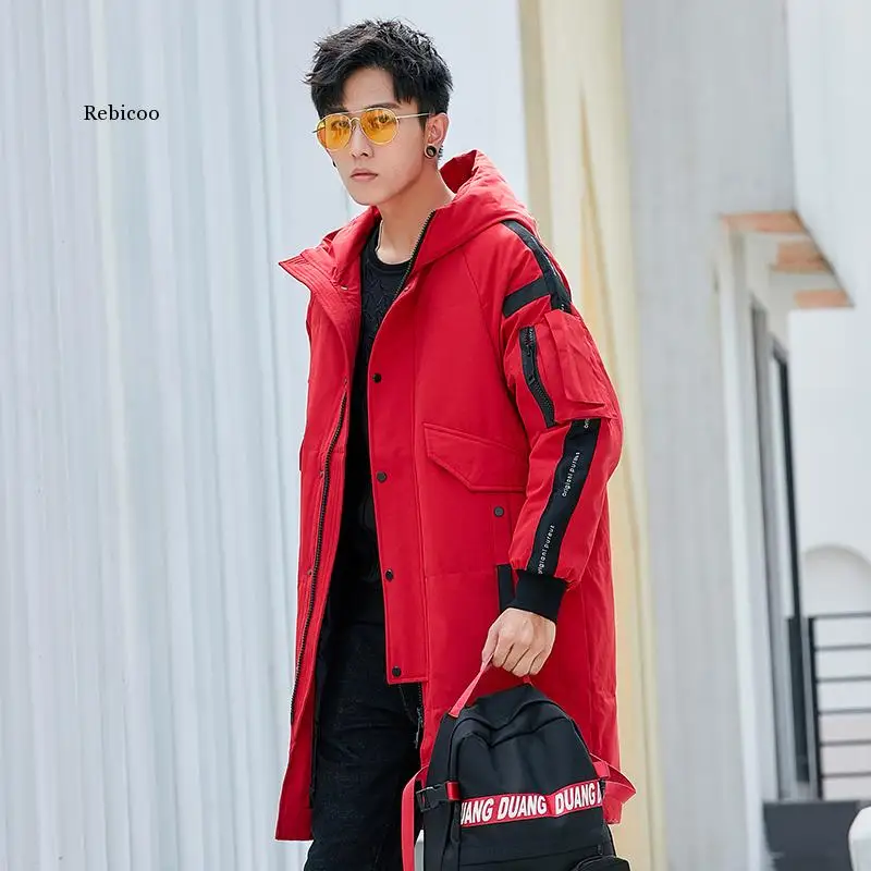 

Winter Warm Jacket Men Casual Windproof Long Thick Hooded Windbreaker Coat Men Solid Fashion Parkas Men 3Xl