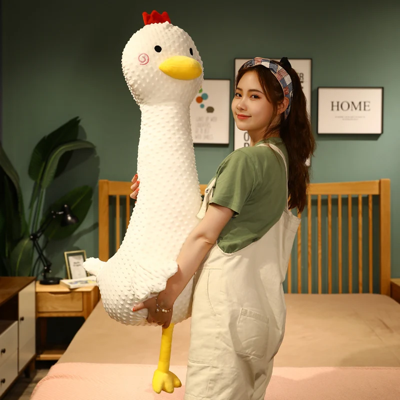 

Nice 1PC 55CM-115CM Huggble Stuffed Animal Goose Plush Toys Lovely Big Goose Pillow for Kids Appease Sleeping Toys