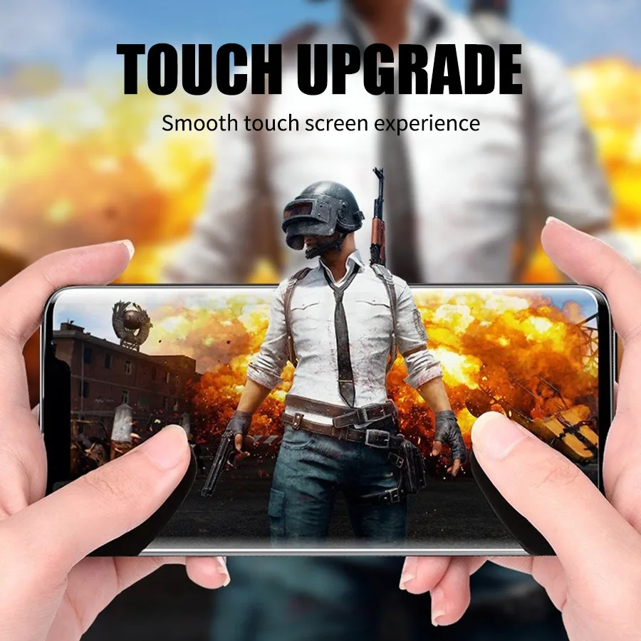 3D УФ изогнутое жидкое закаленное стекло с полным клеем для Huawei Mate 20 Pro Nano полная
