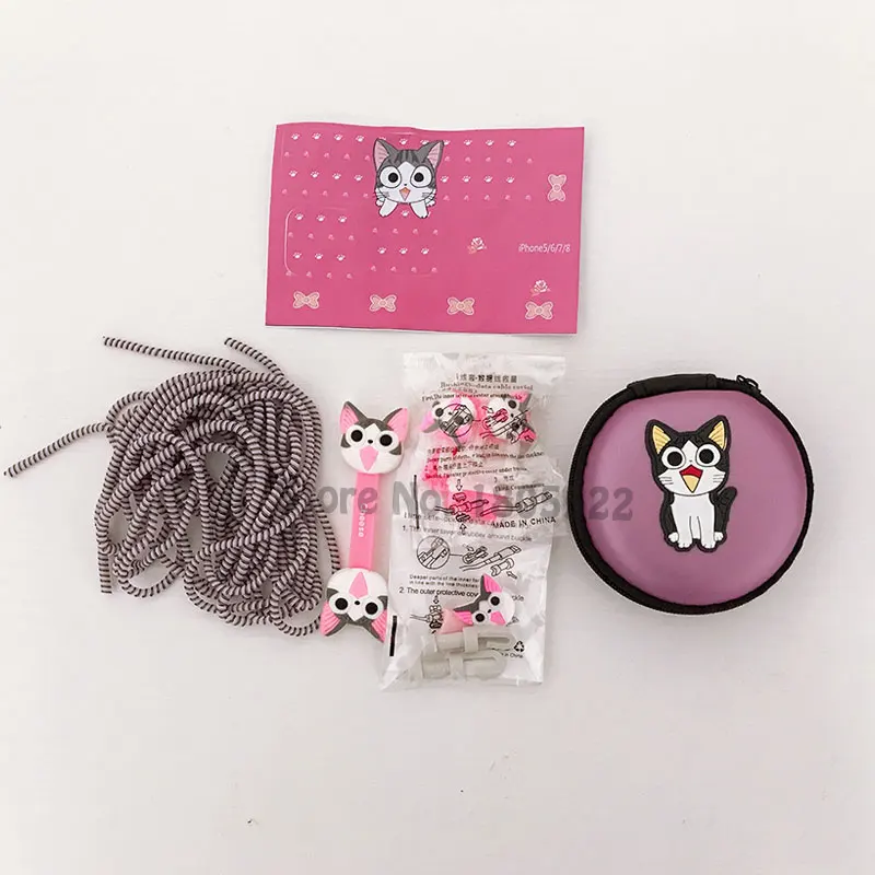 Набор защитных наклеек сделай сам для зарядного USB кабеля и наушников с намоткой