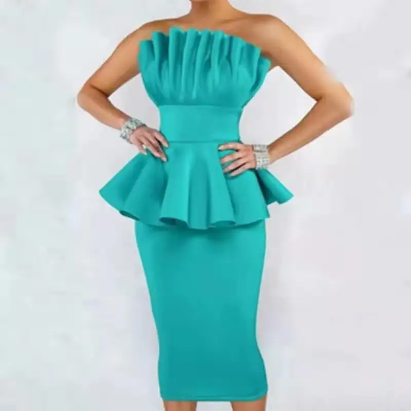 Женское летнее плиссированное платье с открытыми плечами сексуальные вечерние