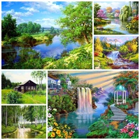 diy diamond painting landscape waterfall full square rhinestone embroidery cross stitch kit mosaic picture home decoration gift