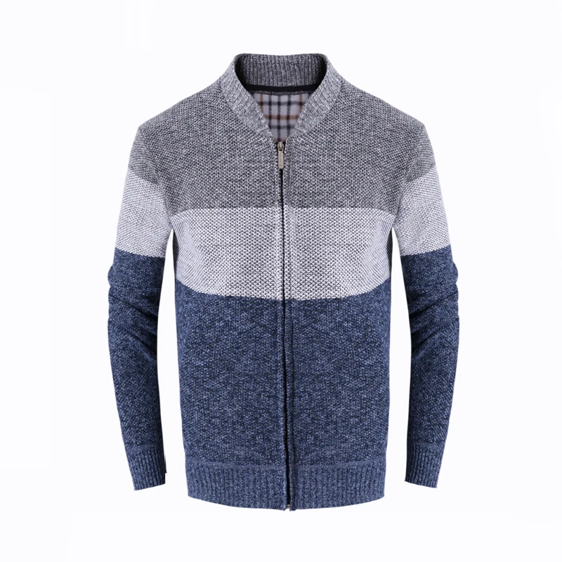 Мужской Повседневный шерстяной кардиган джемпер в стиле пэчворк с длинными