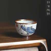 %e2%98%85of the jingdezhen blue and white your kiln under the glaze teacup cracked can raise the glass sample tea cup single cup