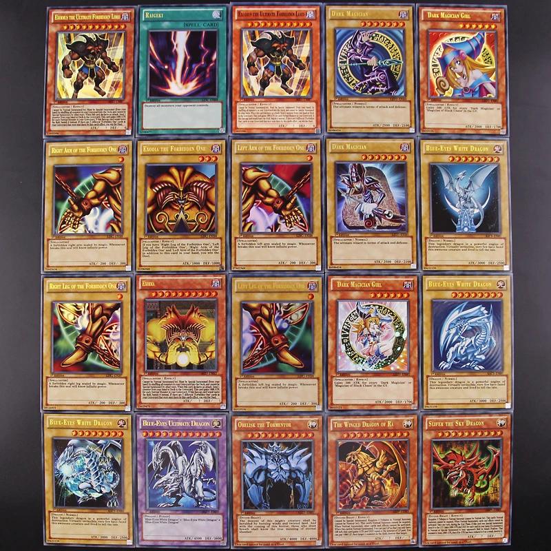 100 шт. японское аниме Yu Gi Oh Card различных английских карт солдат крылья дракона
