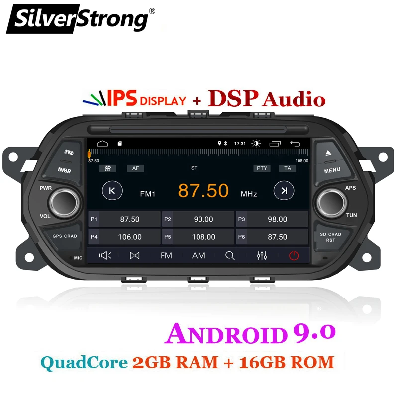SilverStrong " четырехъядерный Android 9,0 автомобильный DVD 1Din для Fiat Tipo Aegea Egea автомобильный мультимедийный плеер