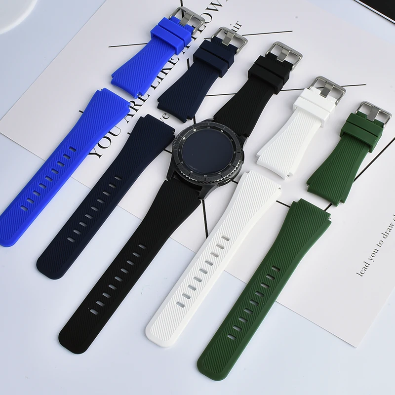 Galaxy watch 46 мм для samsung gear S3 Frontier amazfit bip huawei watch gt 2 ремешок 22 мм ремешок силиконовый браслет активный 2 46