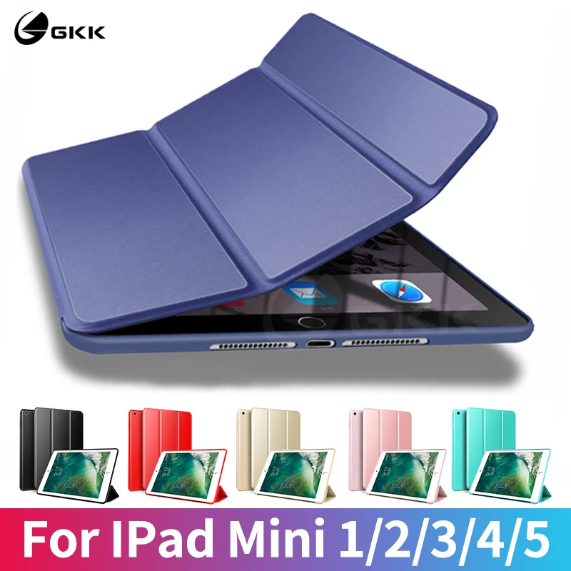 GKK из искусственной кожи Силиконовый мягкий чехол для iPad Mini 4 3 2 1 с тройной
