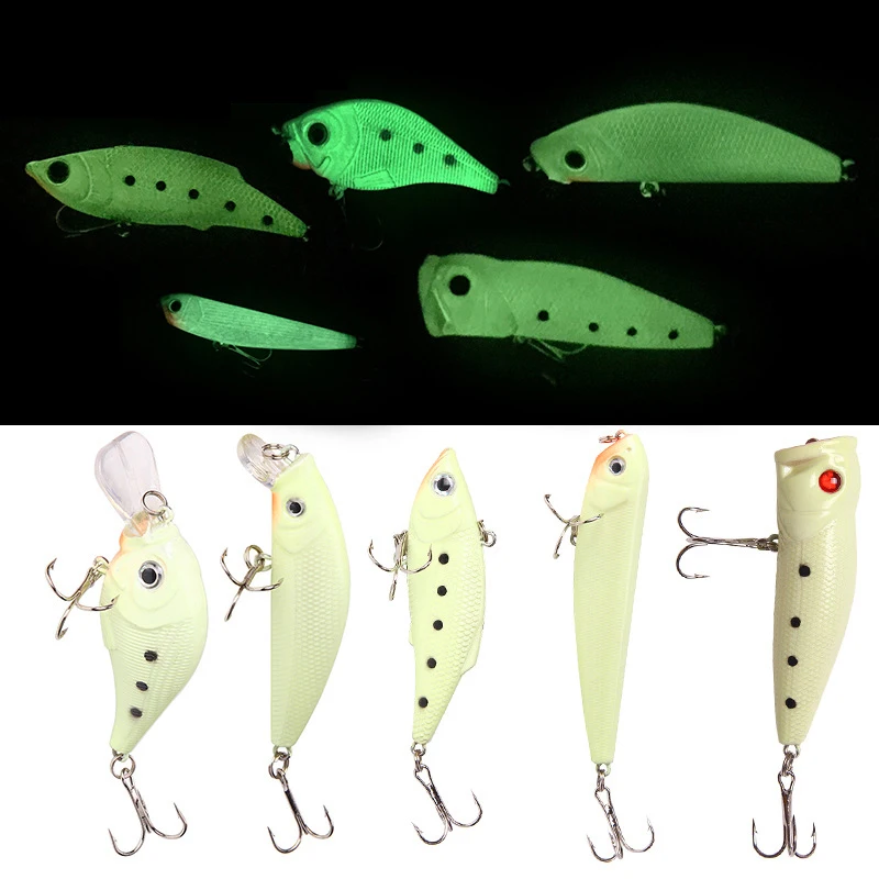 

Fishing Lure Carp Artificial Bait Glow In The Dark Spoon For Pike Popper Crankbait Minnow Underwater Trout Pike Sea Bream Jigs