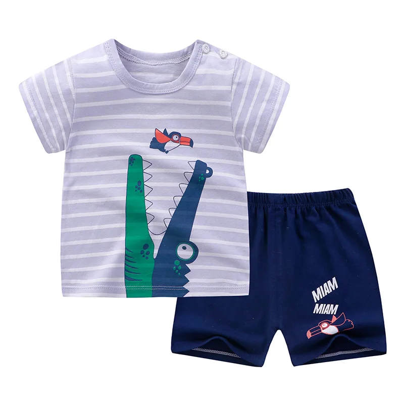 

Summer Infant Newborn Baby Boy Clothes Children Clothing Set for Girls Kids T-Shirt Shorts 2PCS Outfits Cotton Casual Clothes