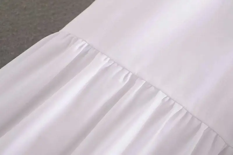 Moirlicer женское базовое белое миди платье со шнуровкой сзади с рукавом три четверти