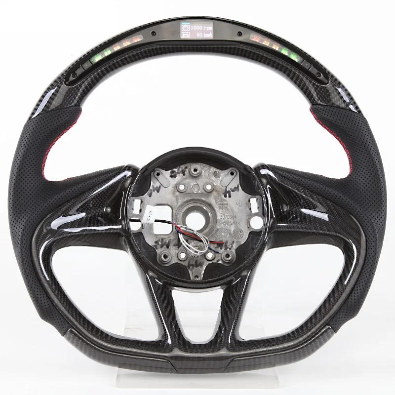 

2021 New Carbon Fiber Steering Wheel Fit For McLaren 720S 570 600LT 540C 12C LED Shift Racing Wheel 2017 Models