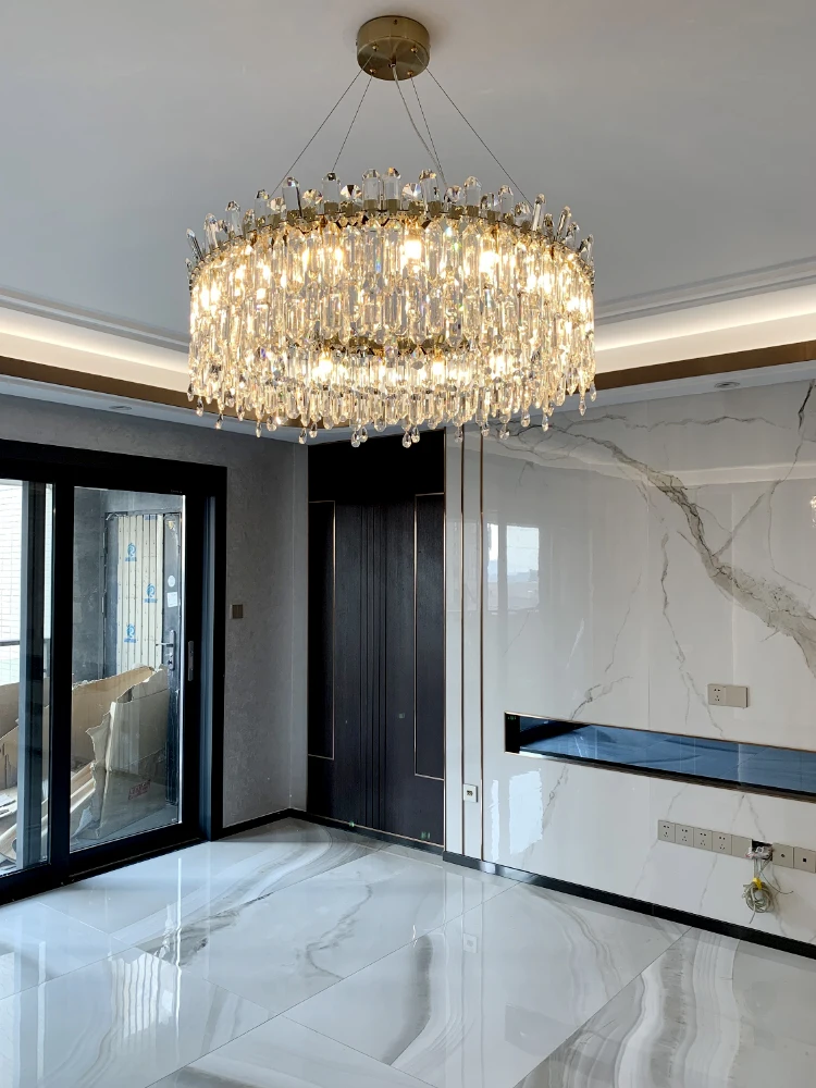 

Светильник Роскошная обувь с украшением в виде кристаллов люстра простой пост-Современная гостиная люстра теплая спальня светильник ресто...