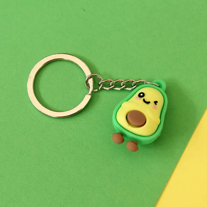 

Stereoscopic Avocado Doll Cute Anime Keychain Resin Creative Expression Bag Car Pendant Couple Gift Keychain Accessories