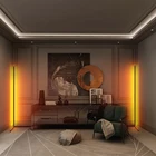 Светодиодная напольная угловая стоячая лампа RGB светильник Том дистанционного управления для спальни гостиной клуба домашняя атмосфера освещение для помещений