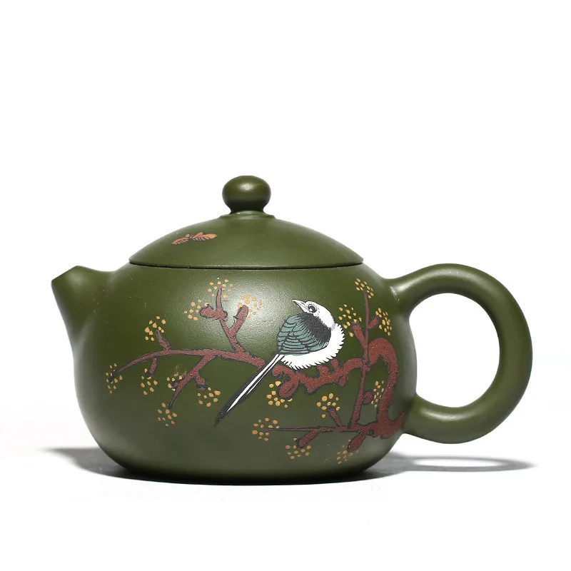 

Yixing Purple Clay Tea Pot Authentic Xishi Teapots Raw ore Green clay Handmade beauty kettle Tea ceremony Customized gifts 270ml