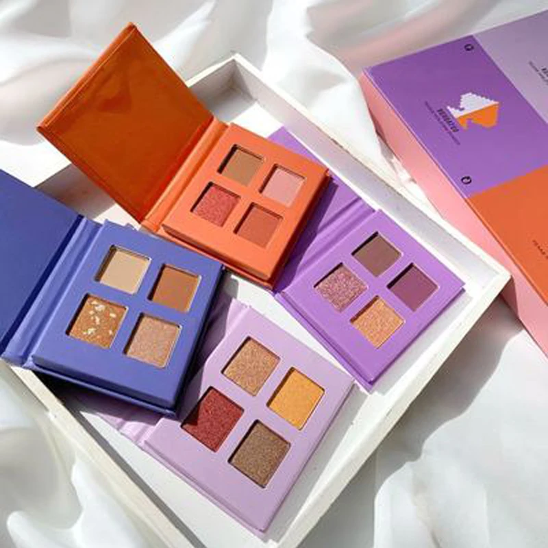 

Палитра теней для век профессии Портативный макияж подчеркивает мерцающие тени для век Блеск Осветляющий Косметические палитры для теней