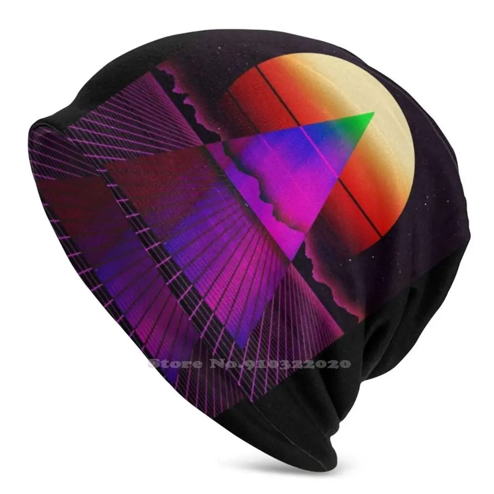 В эстетике Synthwave в стиле проунья шапки-бини с принтом сделай сам зимняя