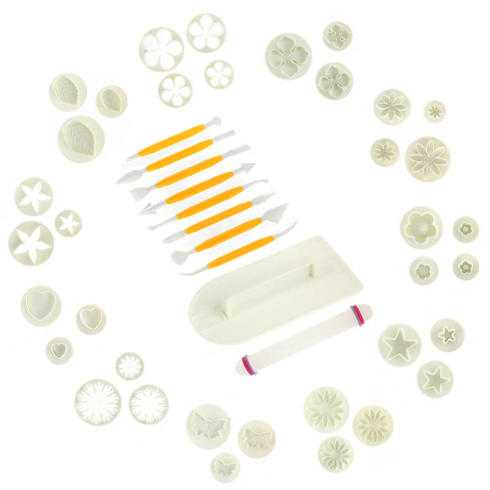 Новинка 46 шт./компл. фондан для украшения торта сахарный резак инструменты форма