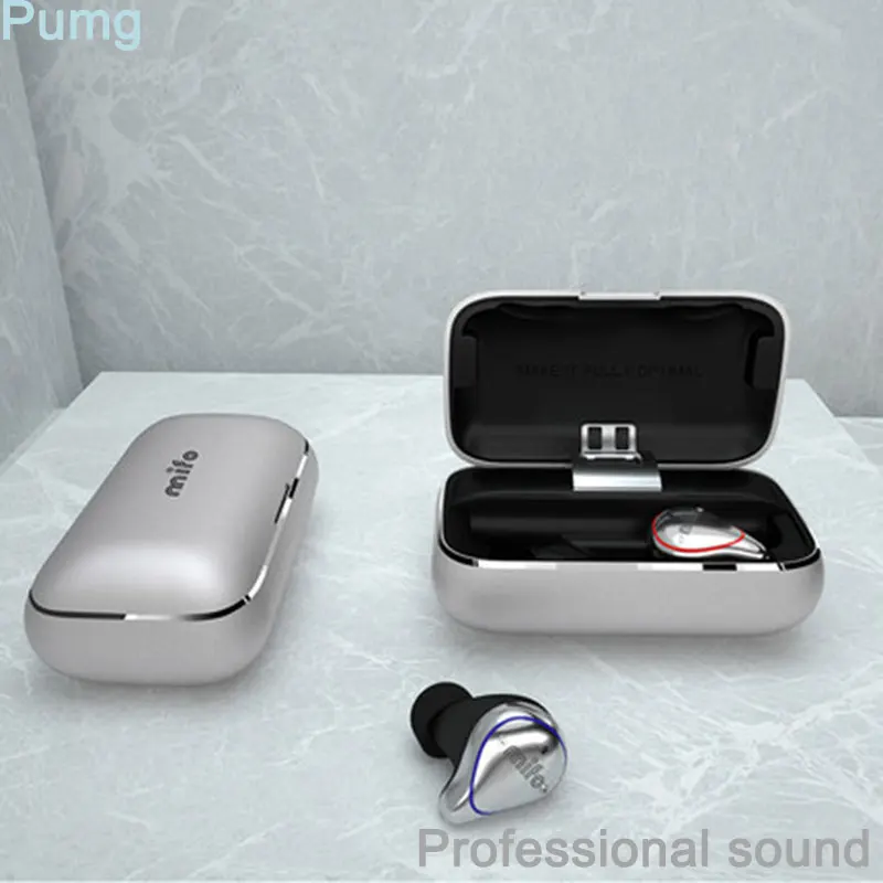 Sliver Professional Mifo O5, деловые наушники в ухо, стерео, ультра маленькие, мини, невидимые, беспроводные наушники, Bluetooth, наушники с микрофоном для вождения, спорта - Цвет: Sliver Professional
