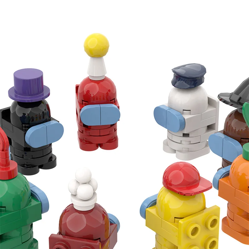 Moc Mini Cartoon Characters Building Blocks Kit For Among of Us Game Figures Bricks DIY Idea Girl Gift Set Toys Children Kid | Игрушки и