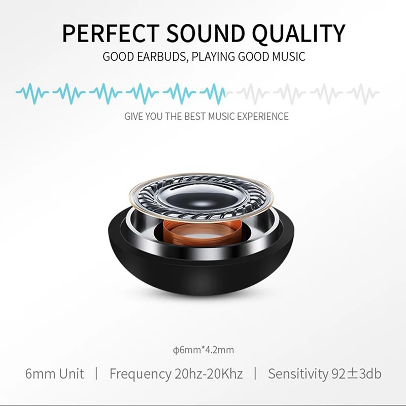 Vorke T16 наушники вкладыши TWS с Earphoe hi fi звук BT5.0 отдельно стереоэффект сенсорный