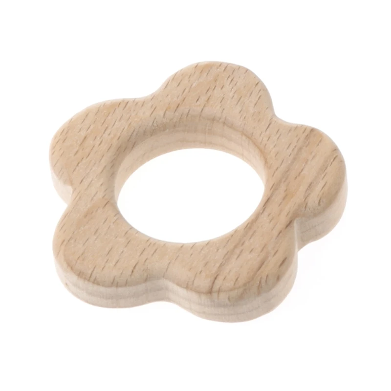

Baby Wooden Teething Relief Toy Nature Organic Cloud Baby Nursing Holder Teether