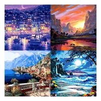 paintings by number canvas paint modern home decor pictures frames board art diy acrylic coloring crafts drawing frescoes image