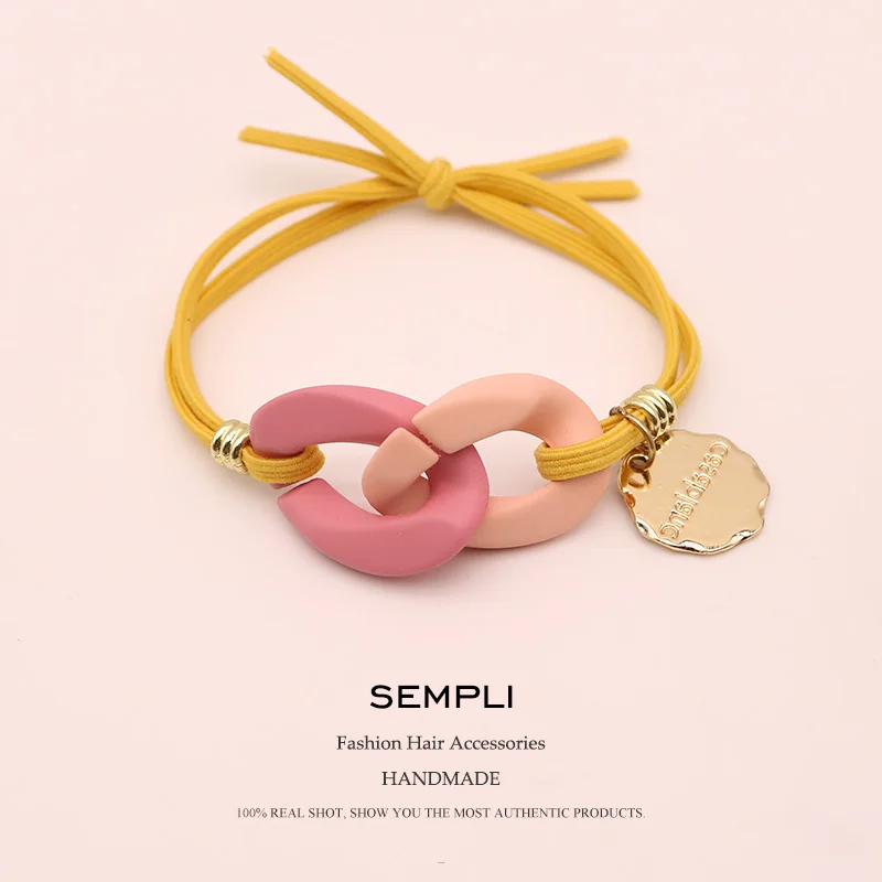 Эластичная повязка для волос Sempli женщин особая цветная с золотой подвеской
