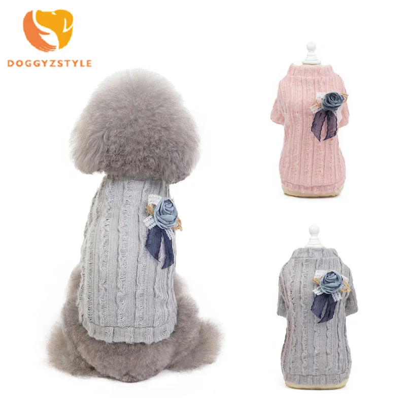 2019 новый милый свитер для собак осень зима вязаная одежда щенков Кот пальто