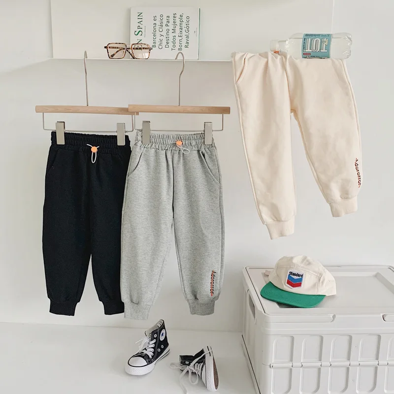 

Детские брюки для малышей, Новинка весна-осень 2021, повседневные свободные спортивные брюки для маленьких девочек, модные мягкие хлопковые б...
