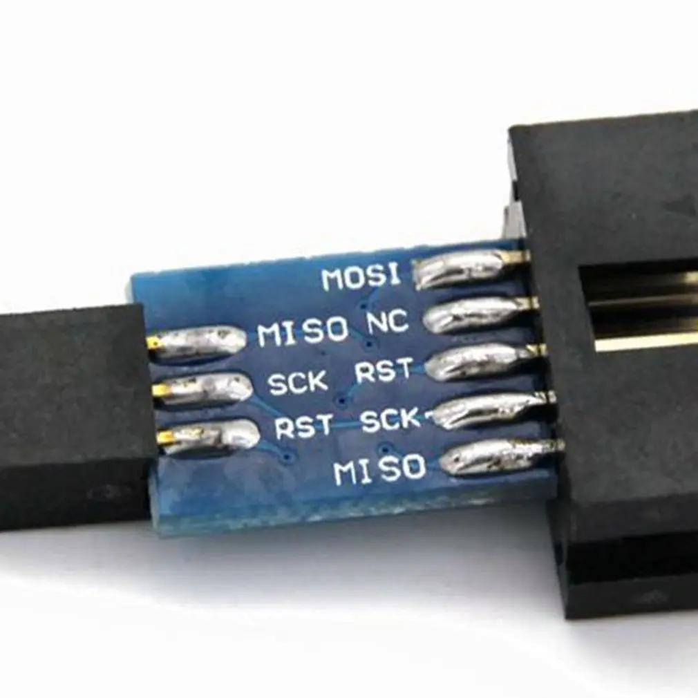 10 Pin конвертировать в стандартный 6 адаптер плата F ATMEL AVRISP USBASP STK500 | Электроника