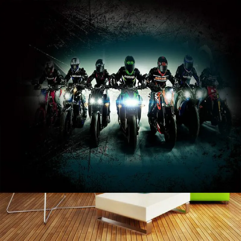 Ретро граффити мотоцикл гонки фон росписи локомотив вентилятор клуб