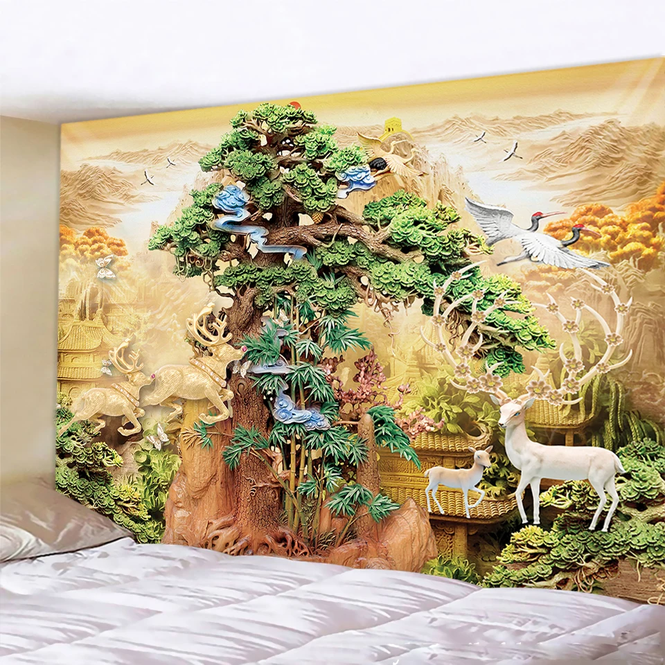 Домашняя гостиная креативное украшение гобелен Фон Ткань Скатерть psychedelic сцена