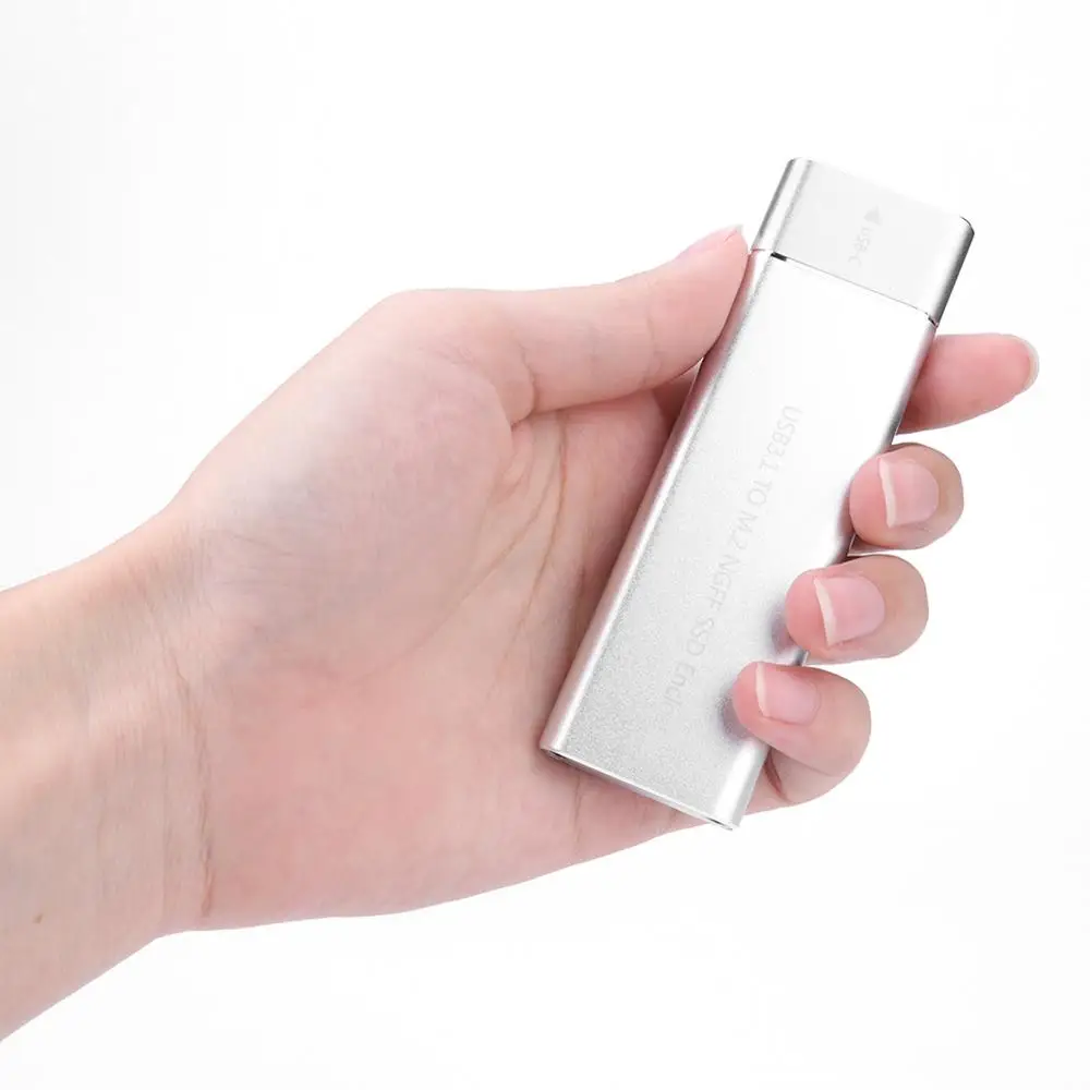 Алюминиевый сплав M.2 SSD Чехол B Ключ NGFF к USB 3 1 Gen Type C адаптер Внешний корпус для