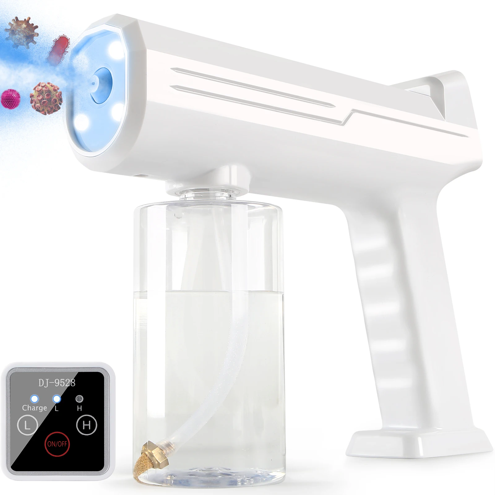 

Wireless Disinfectant Sprayer Gun Handheld Blue-ray Nano Steam Machine Distance Electric Sanitizing Sprayer Fogger Machine
