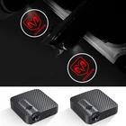 Автомобисветильник светодиодный фонарь для двери, проектор с логотипом Ghost Light s для Dodge Caravan Neon Journey Demon 1500 2500 3500 SXT Challenger