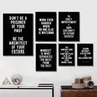 Черно-белая буква вдохновляющая Картина на холсте постеры мотивирующая Цитата Искусство настенные картины для гостиной офиса домашний декор