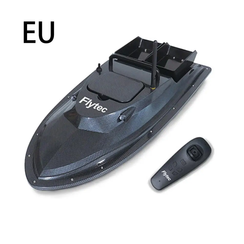 V007 Black EU Plug Высокое качество Flytec RC лодка Smart RC электрическая рыбацкая лодка корабль для рыбалки 500 м дистанционная лодка для приманки двойная моторная лодка для рыбалки - Цвет: V007 Black EU Plug