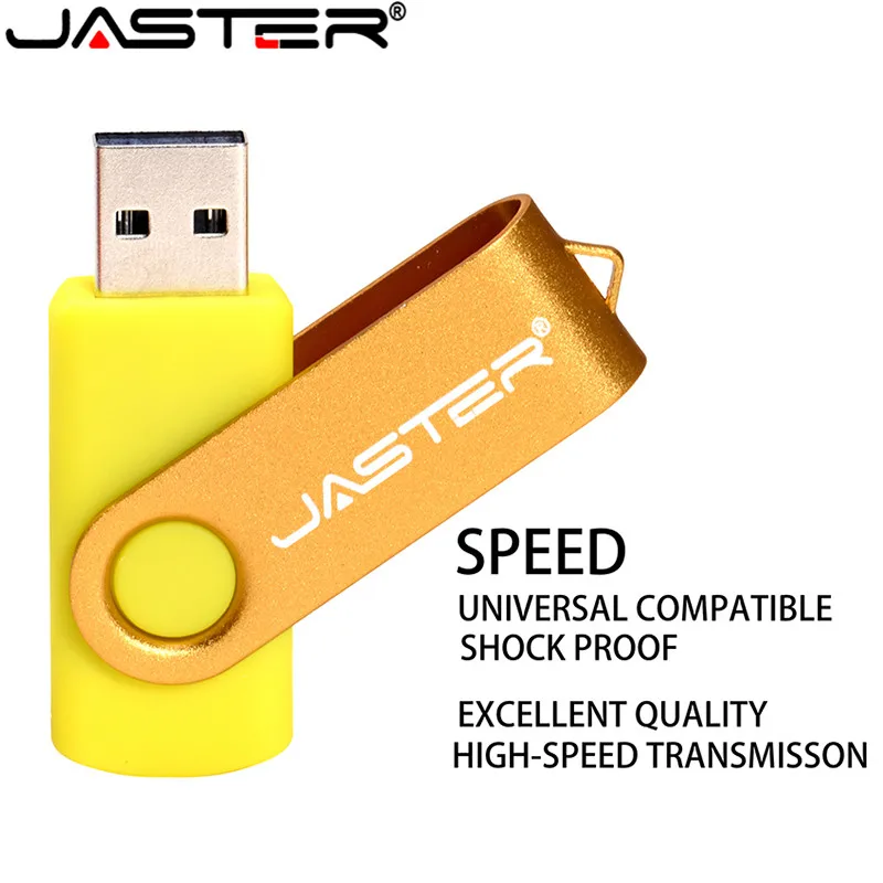 JASTER бизнес пластиковый USB флэш накопитель портативный 4 ГБ 16 32 вращающаяся карта