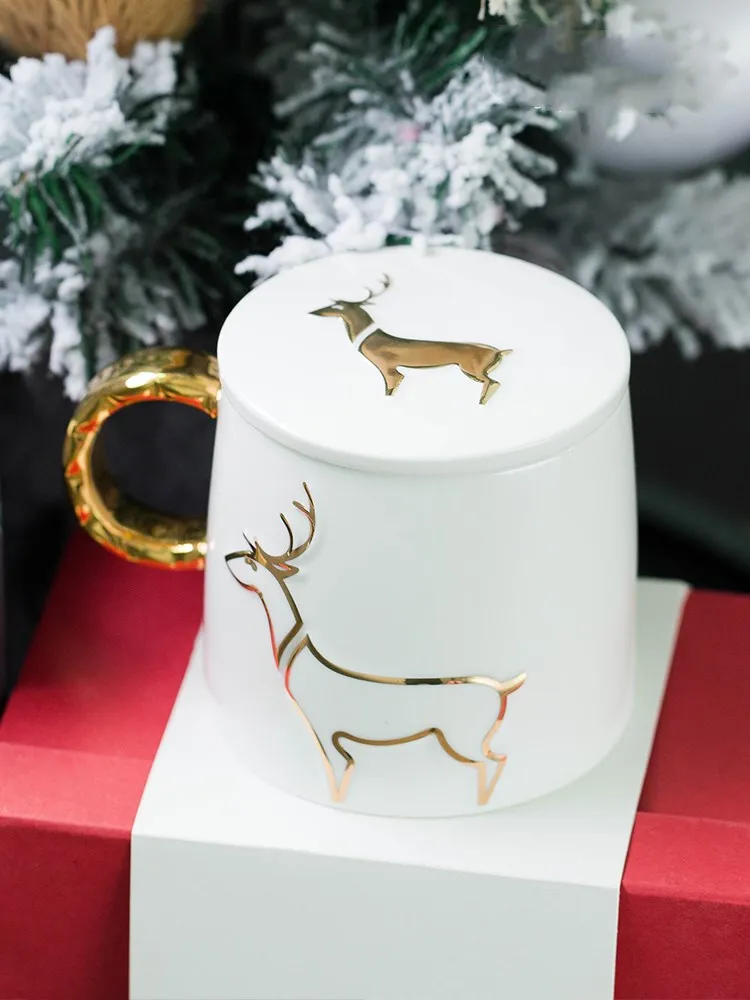 1 шт. подарок в виде оленя керамическая креативная кружка чайная чашка посуда для